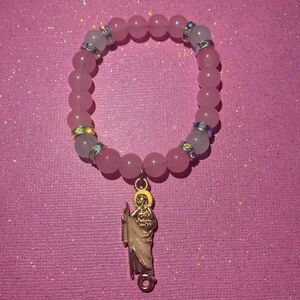 Baby pink Jesus Christ bracelet